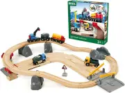 Brio 33210 Rail & Road Loading, 32 Pieces Train Set 34.5 Cm*34.5 Cm*8.5 Cm