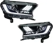 Upgrade Led Mustang Style Projector Lens Tool Accessories Car Front Lamps Compatible For Ford Ranger 2016-2020 Auto Headlights Assembly