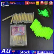 15Pcs Fishing Glow Sticks Long Lasting Float Glow Stick for Night Fishing(Green)