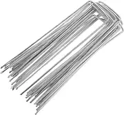Alasum Metal Yard Stakes 25pcs Gardening Pegs -Proof Fabric U-Shaped Tent Pegs Heavy Duty for Landscaping Garden Decor