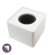 BravoPro Square Microphone Flag for 35-40mm Diameter Microphones - White