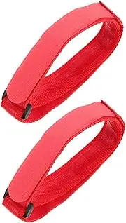 Gatuida 2 Pcs Heavy Duty Bike Wheel Stabilizer Straps Adjustable Hook and Loop Transport Securing Straps for Bicycle Rack Red for Various Bike