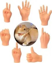 Tiny Hands,Cat Interactive Small Fingers,High Elasticity Hands for Cats,Mini