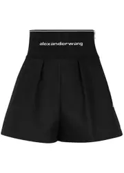 Alexander Wang Logo-jacquard Cotton-blend Shorts - Black - 10 10