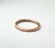 Copper Ring Stackable Hammered Rings band Size 4.5 Promise Ring Unisex thin 2mm