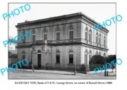 OLD 6 x 4 PHOTO OF BATHURST NSW BANK OF NSW GEORGE STREET c1880