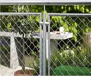 Safety Net Protection Rope Net 304 Stainless Steel Mesh Heavy Duty Protection Safety Rope Net Balcony Banister Stair Protection Fence Mesh 1.5mm Diameter (Color : 5cm Size : 2x5m(6.6x16.4ft))