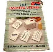 VTG NIB KMee Shredder Grater Slicer Separator Dispenser Measurer 6 In 1 Kitchen