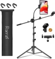 Ramzi Mic Stand,6 In Stand+Gooseneck, Black 6 in 1 Microphone Stand