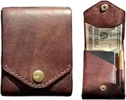 [KAJAME] Multifunctional Compact Wallet, Handmade Leather Wallet for Men, Small Slim Thin Compact Credit Card Wallet, Compact But Fully Functional Wallet