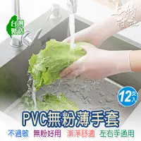 在飛比找蝦皮購物優惠-PVC無粉薄手套 小包裝(6雙入) 無粉塵 不過敏 依凡 園