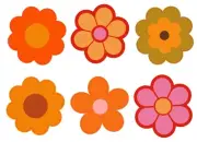 20cm Sticker decals Hippy Retro Flowers Van Life Motorhome camper vehicle