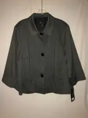 FIRST OPTION TOO! GRAY JACKET SIZE 24W NWT