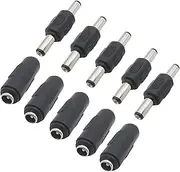 5.5 * 2.1mm / 5.5 x 2.1mm Double Male to Male Jack Plug Power Connector Female to Female Panel Socket Mounting Adapter for(5 Male 5 Female)