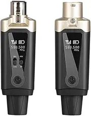Peakloong Wireless Microphone System XLR Mic Converter Adapter UHF Automatic Transmitter Setup for Condenser Dynamic Mic Metal