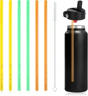 6Pcs Replacement Straws for Hydro Flask Wide Mouth Bottle 32Oz, Bpa-Free Reusabl