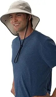 Sun Protection Zone Unisex Lightweight Adjustable Outdoor Floppy Sun Hat (100 SPF, UPF 50+), Khaki, One Size