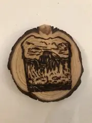 2.5” Hand Burned Pyrography Magnet -Original Composition “Half Dome”