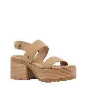 RADIO LATTE SUEDE PLATFORM SANDALS