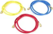 Air Conditioning Cooler Refrigerant Tube Accessory 1.5m 600psi 1/4in Blue Red Yellow 150cm R22 R134a R12 R50