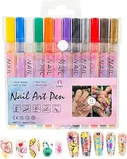 Gel Nail Polish Set, Waterproof 12 Colors Nail Polish Painting Kit, 0.5mm Toes Top Drawing Markers Graffiti Set For Thin Detail