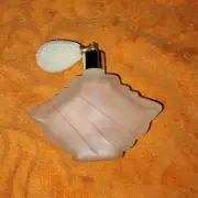 Vintage Frosted Crystal Glass 4.5” Perfume Bottle Atomizer