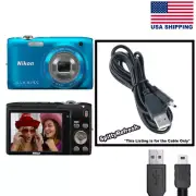 Nikon Coolpix S3100 Digital Camera USB Power Cable Transfer Cord Replacement