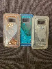 For Samsung S8 Defender Clear Glitter Liquid (3) case Deal.