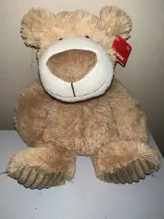 Aurora Stuffed Animal Plush TEDDY BEAR Brown Soft pellet bottom 9"