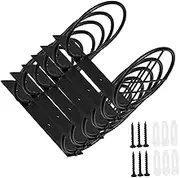 Sturdy Iron Wine Storage Rack 6pcs Wall Mount Bottle Rack Sleek Metal Wine Display for Christmas