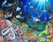 Paint By Numbers (Rolled) - Under the Sea - 40x50cm paint kit - AU stock