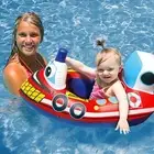 Swim Central Red Blue Inflatable Transportation Rider Tug Boat Pool Float 29.5"