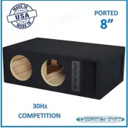 8" Sub Box Dual Ported Subwoofer Enclosure 8" Vented Speaker Box Car Audio