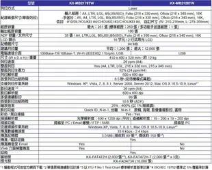 國際牌 Panasonic KX-MB2128TW 雷射多功能複合機