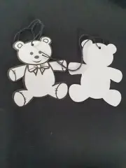 Teddy Bear Shaped Swing Tags Now with Plain Back Bulk Pack of 1000