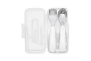 OXO TOT On-The-Go Fork And Spoon Set - Grey