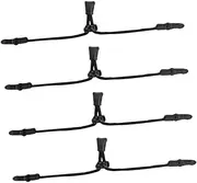 4pcs Black Extension Cords Anti-fall Lanyards Ear Savers for Glasses Comfortable Nylon Straps