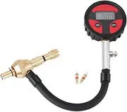 Zohisin Car Auto Motorcycle Bike Truck Tire LCD Digital Pressure Gauge with Tire Core Brass Body Zinc Alloy Head 4 Units Available PSI BAR KG/CM2 KPA 2pcs Build in CR2032 Battery