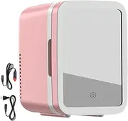 Car And Home Fridge Skincare Refrigerator Charging Cooler And Warmer Fridge For Home Offices Living Room(Pink US)