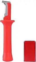 1 PC Cable Knife Stripping Tool, Electrical Insulated Cable Wire Stripper Handheld Cutter with Cap Red,Electric Insulated Dismantling Cable Knife