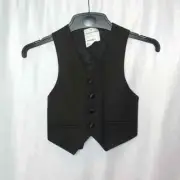 Isaac Mizrahi Toddler Boy Black Tuxedo Vest Size 2 NWT