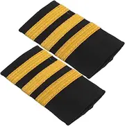 [WRITWAA] Elegant Pilot Shoulder Boards: Silk Epaulets for Airline Uniforms Flight Attendant Costumes Captain's Props
