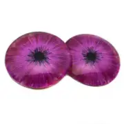 Pair Burst Pink Cyberpunk Glass Eyes Jewelry Dolls Taxidermy Flatback Cabochons