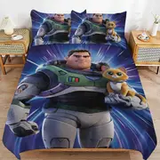 v6610 Bed Sheets Bedding Lightyear Cartoon Bedding Sets Ultra Soft Skin-Friendly Duvet Cover 3 Piece, Cute Comforter Cover Bed Set for Boys Girls Kid