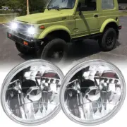 6000K FIT Suzuki Samurai 1986-1995 7" inch Round Headlights Hi-Lo beam DRL