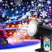 2023 Christmas Snowflake Projector Laser Light LED Moving Halloween Xmas Party