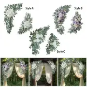 2Pcs Artificial Floral Swag Wedding Arch Flowers for Reception Backdrop Wall