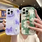 For iPhone Samsung Huawei Case Cute Cream Wrist Strap Holder Cover Stand Girls