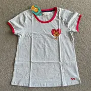 New Peter Alexander Women's Short Sleeve Pyjama Shirt Tee Top T-Shirt Carfield S
