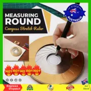 Adjustable Circle Drawing Ruler Tool Rotatable Round Compass Stretch Ruler AT